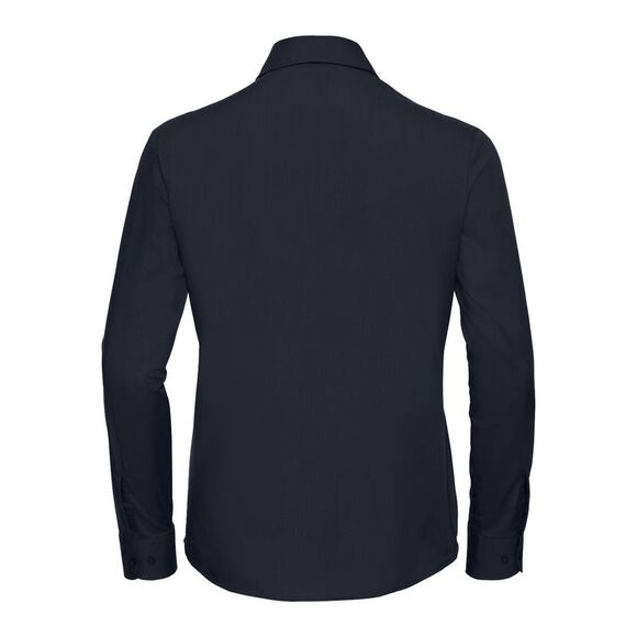 Russell Collection Womens/Ladies Poplin Easy-Care Long-Sleeved Shirt / French Na - Picture 2 of 3